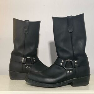 Double H Black Leather Men's Boots